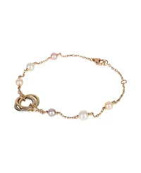 Pre-Owned Cartier 3-Tone Gold Pearl Trinity Bracelet