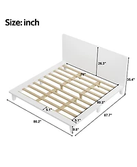 Streamdale Furniture Platform Bed Frame with Headboard