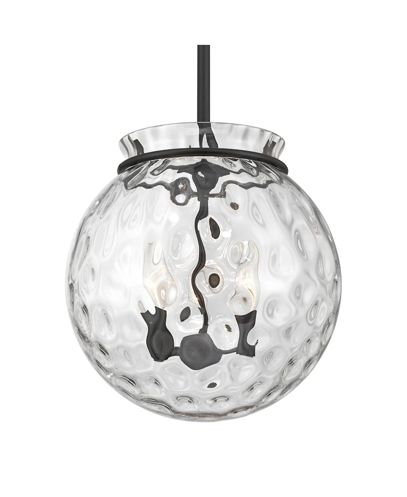 Possini Euro Design Kodi 12inch Wide Bronze Water Glass 3-Light Pendant Light