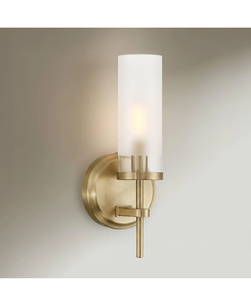 Possini Euro Design Domenico 12 1/2" High Satin Brass Wall Sconce
