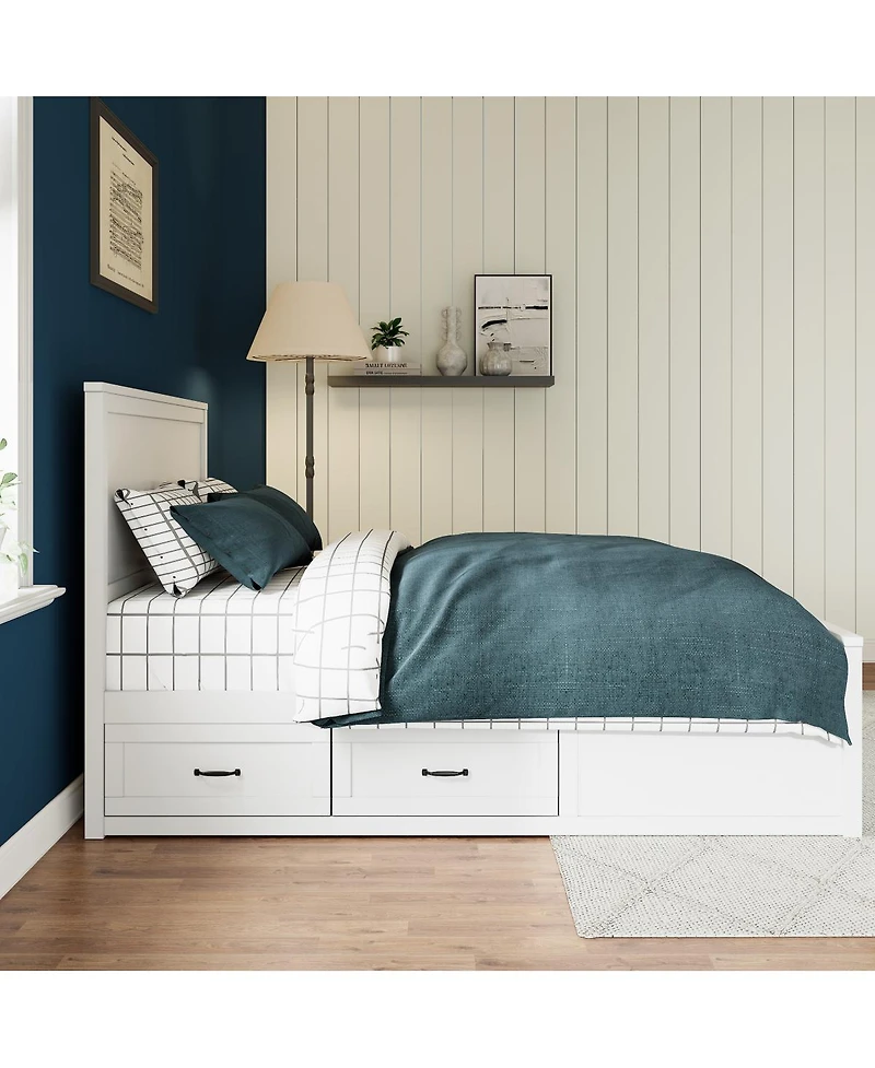 Streamdale Furniture Wood Storage Bed with 6 Drawers