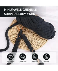 Gnuadz 64 Ounce Chunky Chenille Yarn for Hand Knitting Blanket 8 Pack
