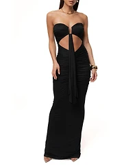 Jluxlabel Women's Atlantis Drape Maxi Dress