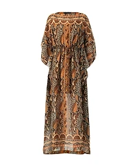 Ivonne Women's Long Batwing Sleeve Dress