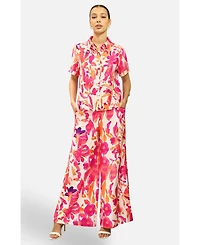 Yumi Women's Abstract Floral Shirt