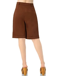 Ivonne Women's Tailored Bermuda Shorts with Pockets