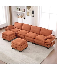 Streamdale Furniture Cloud Modular Corduroy Sectional Sofa