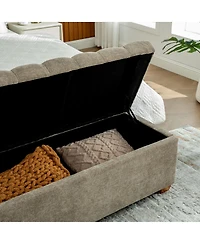Streamdale Furniture Tufted Chenille Storage Bench
