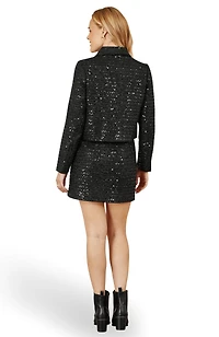 Yumi Women's Boucle Sequin Jacket