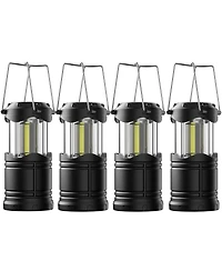 Gnuadz 4 pack Led Camping Lantern Flashlight Portable Collapsible Hanging Emergency Light