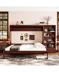 Streamdale Furniture Murphy Bed with Storage, Shelf, Drawer