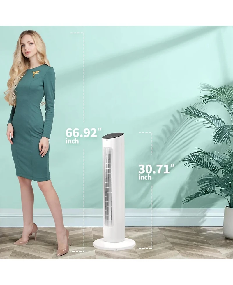 Antarctic Star Oscillating Tower Fan with Led Display, Remote and 15H Timer
