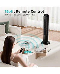 Antarctic Star Oscillating Tower Fan, 5 Speeds with Remote and Led Temperature Display
