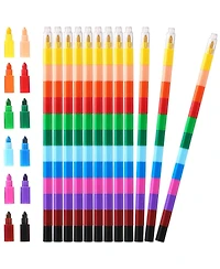 Gnuadz Stacking Crayons Buildable School Office Supplies