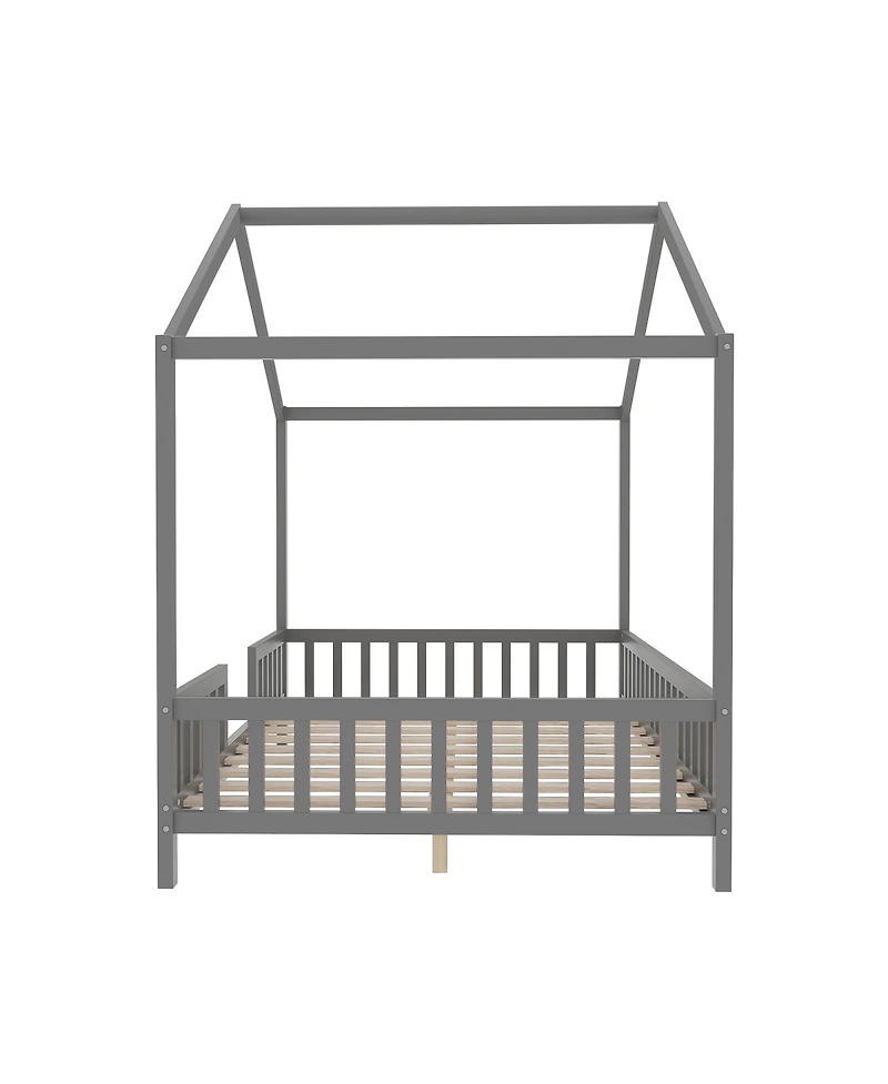 Streamdale Furniture Montessor House Floor Bed with Canopy