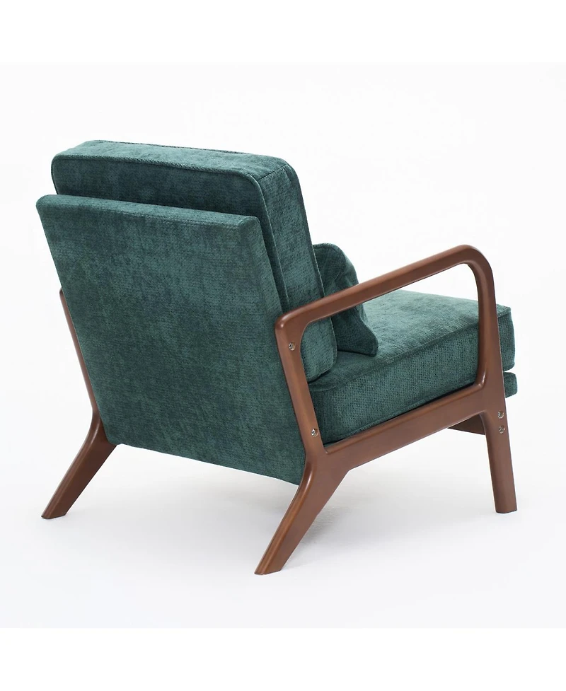 Streamdale Furniture Upholstered Accent Chair with Wood Arms.