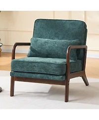 Streamdale Furniture Upholstered Accent Chair with Wood Arms.