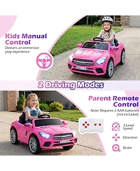 Slickblue Kids 12V Ride On Car with Remote Control, Music and Led Lights