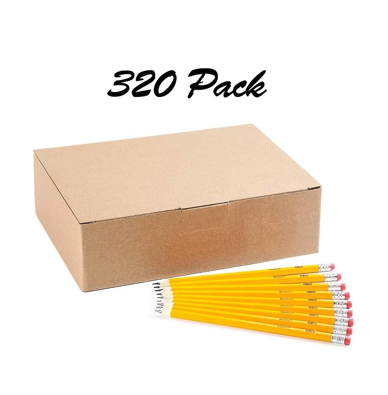 Gnuadz Wood Pencils Pre-sharpened Bulk Pack 320-count