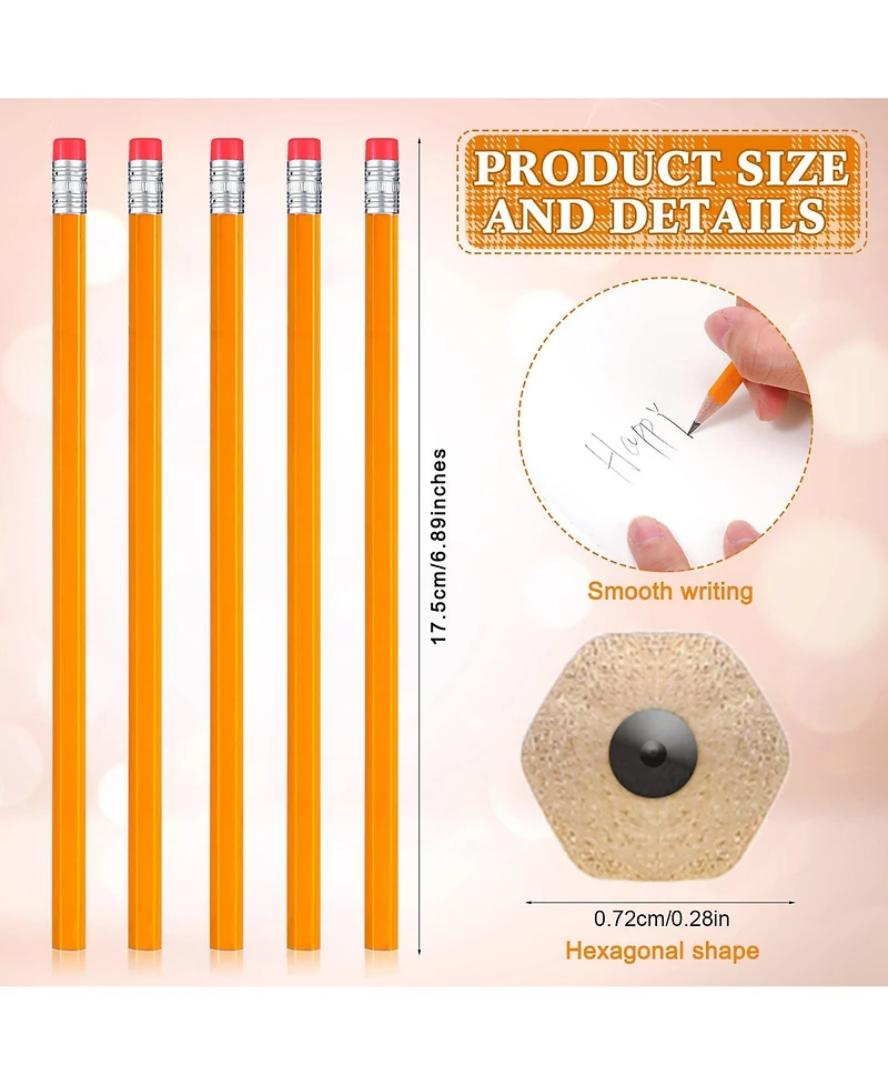 Gnuadz Pencils Bulk Erasers Unsharpened Wood Hb School Supplies 400-count