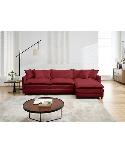 Streamdale Furniture L-Shaped Modular Chenille Sofa - Versatile Comfort and Style