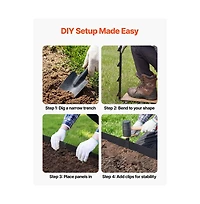 Sugift Galvanized Steel Landscape Edging 10-Pack 40 x 4.5 Inch Metal Edging for Landscaping