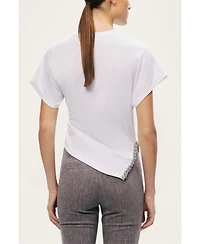 Nocturne Women's Embellished Asymmetric T-Shirt