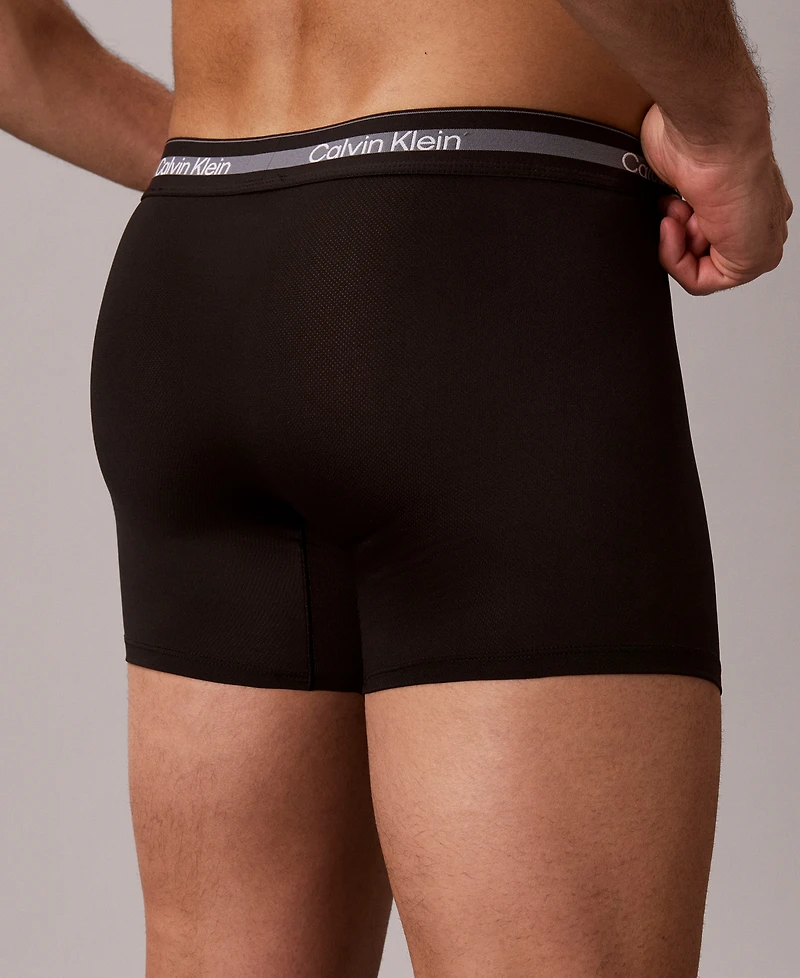 Calvin Klein Men's Stitch-Free Waistband Long Boxer Briefs, 3-Pack