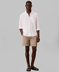 Calvin Klein Men's Straight-Fit Linen Shorts