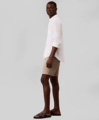 Calvin Klein Men's Straight-Fit Linen Shorts