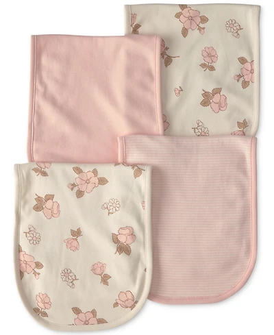 Carter's Baby Girls' Floral Burp Cloths, 4-Pack