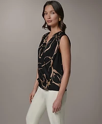 Donna Karan New York Women's Faux Wrap V-Neck Top