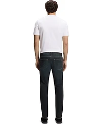 Boss by Hugo Men's Slim-Fit Contrast Stitching Jeans