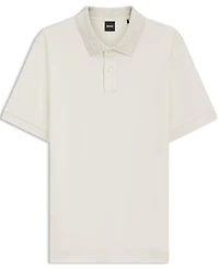 Boss by Hugo Men's Cotton Regular-Fit Patterned Collar Polo Shirt