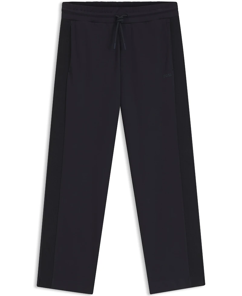Boss by Hugo Men's Regular-Fit Jacquard Tape Jersey Pants