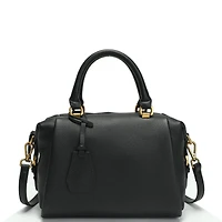 Susu Women's Pebbled Leather Top Handle Satchel Bag Structured Crossbody Purse Handbag