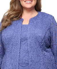 Alex Evenings Plus Lace Dress & Jacket