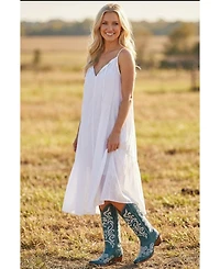 Malibu Beach Women's Premium Western Leather Boots Calypso