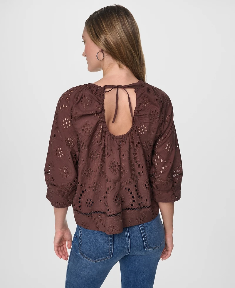 Dkny Jeans Women's Crewneck Relaxed-Fit Top