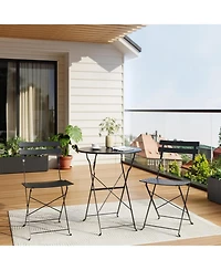 gaomon 3-Piece Folding Patio Bistro Set with Table and 2 Chairs
