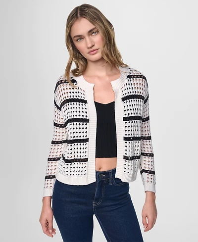 Dkny Jeans Women's Relaxed Fit Open-Front Cardigan