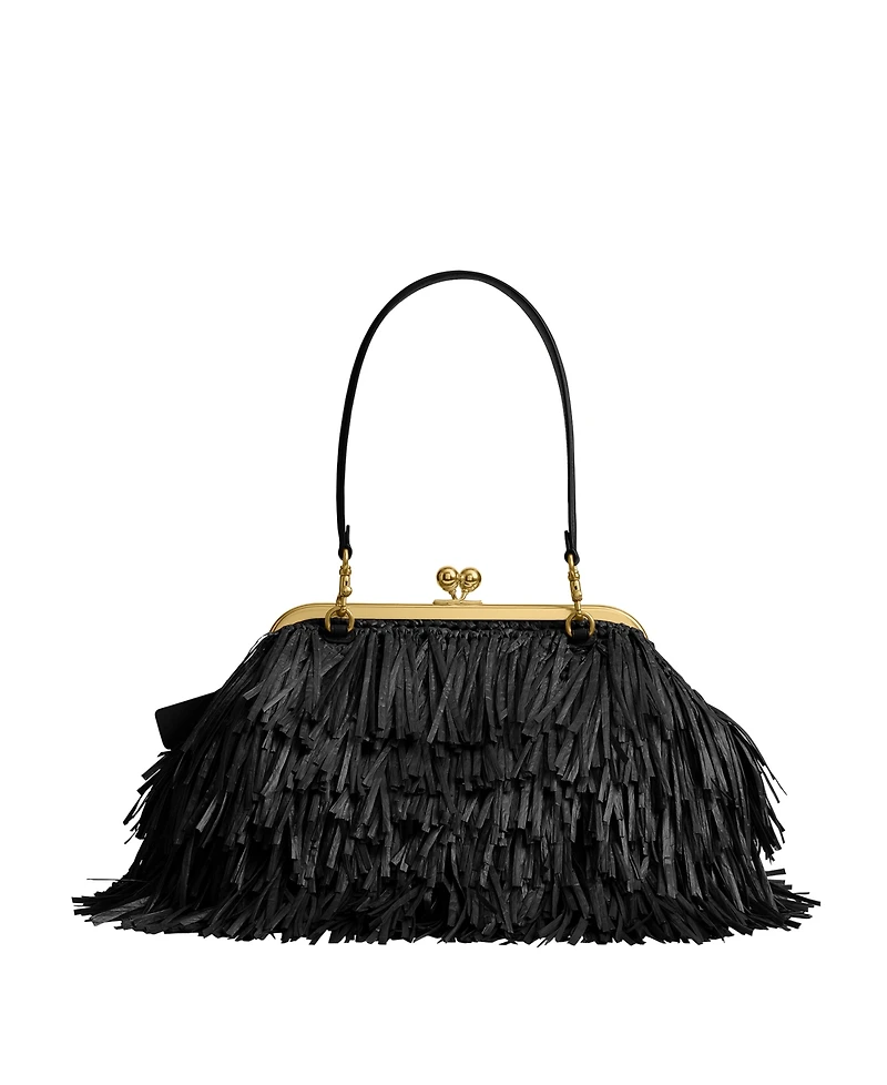 Coach Kiss-Lock Frame Large Shoulder Handbag