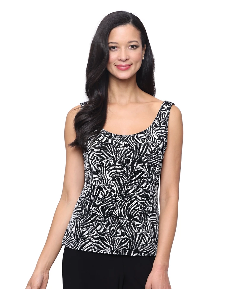 Alex Evenings Women's Glitter Slinky Twinset