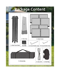 gaomon Outdoor Canopy Shelter Pop Up Gazebo Tent with Mosquito Netting