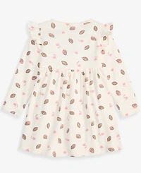 First Impressions Baby Girls' 0M-24M Long-Sleeve Football-Print Dress, Macy's Exclusive