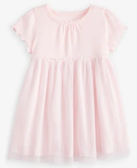 First Impressions Baby Girls' Short-Sleeve Tulle-Skirt Dress, Macy's Exclusive