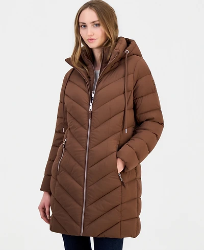 Calvin Klein Women's Bibbed Packable Puffer Coat