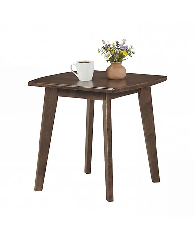 Gymax 17'' Solid Wood Side Table w/Thickened Top and Curved Edge for Living Room Bedroom