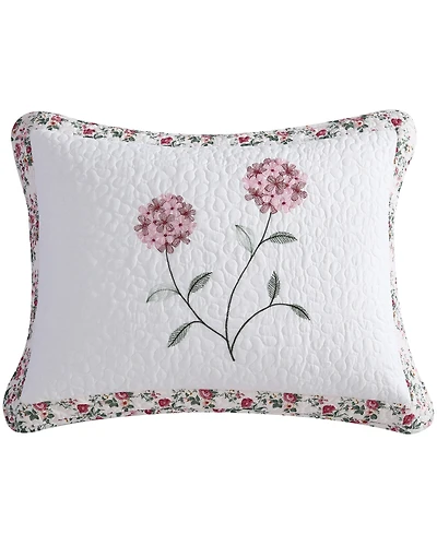 Beatrice Home Fashions Carnation Embroidered Sham, Standard