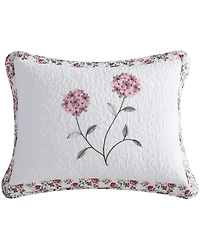 Beatrice Home Fashions Carnation Embroidered Sham, Standard